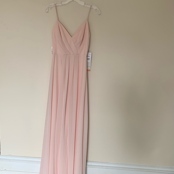 Bill Levkoff Chiffon Bridesmaid Dress Size Zero - Picture 2 of 16